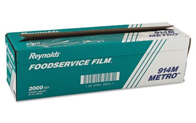 Metro Light-Duty Pvc Film Roll With Cutter Box, 18″ X 2,000 Ft, Clear