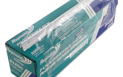 Pvc Food Wrap Film Roll In Easy Glide Cutter Box, 18″ X 2,000 Ft, Clear