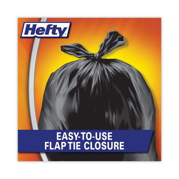 Easy Flaps Trash Bags, 30 gal, 0.85 mil, 30" x 33", Black, 40 Bags/Box, 6 Boxes/Carton - Image 2