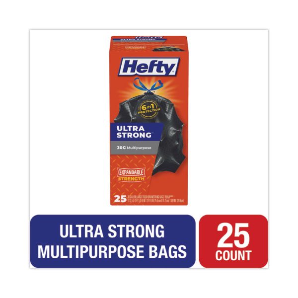 Ultra Flex Waste Bags, 30 Gal, 1.05 Mil, 6" X 2.1", Black, 150/carton - Image 4