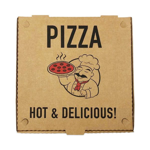 Pizza Boxes, 12 x 12 x 2, Kraft, Paper, 50/Pack - Image 2