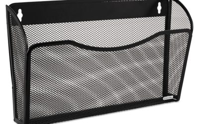 Single Pocket Wire Mesh Wall File, Letter Size, 14″ x 3.27″ x 8.5″, Black