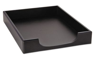 Wood Tones Desk Tray, 1 Section, Letter Size Files, 8.5″ X 11″, Black