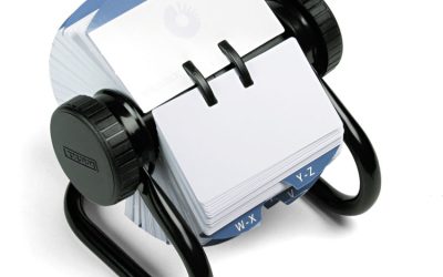 Open Rotary Card File, Holds 500 2.25 X 4 Cards, Black