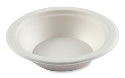 Bagasse PFAS-Free Dinnerware, Bowl, 12 oz, White, 1,000/Carton