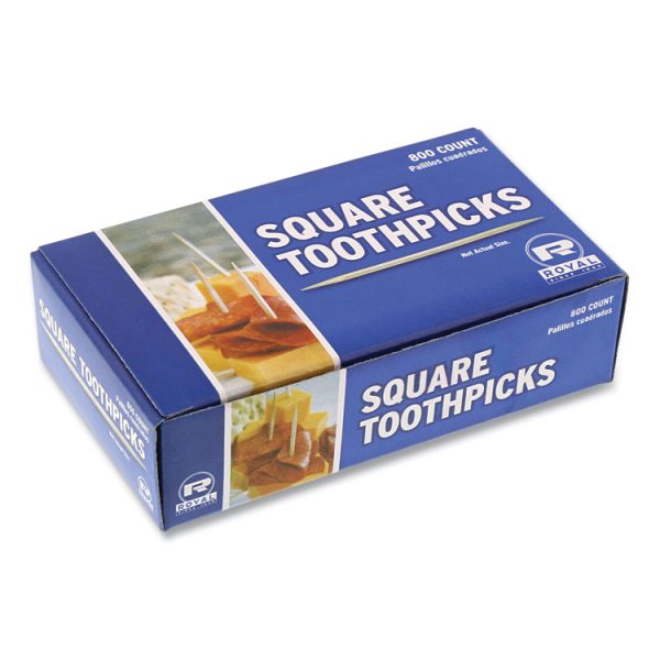 Square Wood Toothpicks, 2.75", Natural, 800/box, 24 Boxes/carton - Image 5