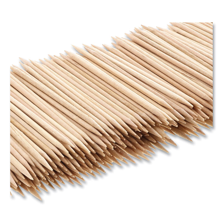 Round Wood Toothpicks, 2.5", Natural, 800/Box, 24 Boxes/Case, 5 Cases/Carton, 96,000 Toothpicks/Carton - Image 4