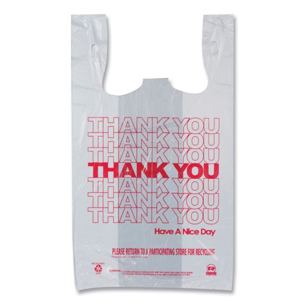 Thank You Bags, 11.5" x 20" x 20", Red/White, 775/Carton - Image 2