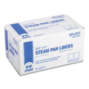 Steam Pan Liners With Twist Ties, For 1/2 Pan Sized Steam Pans, 0.02 mil, 17" x 23.5", 250/Carton