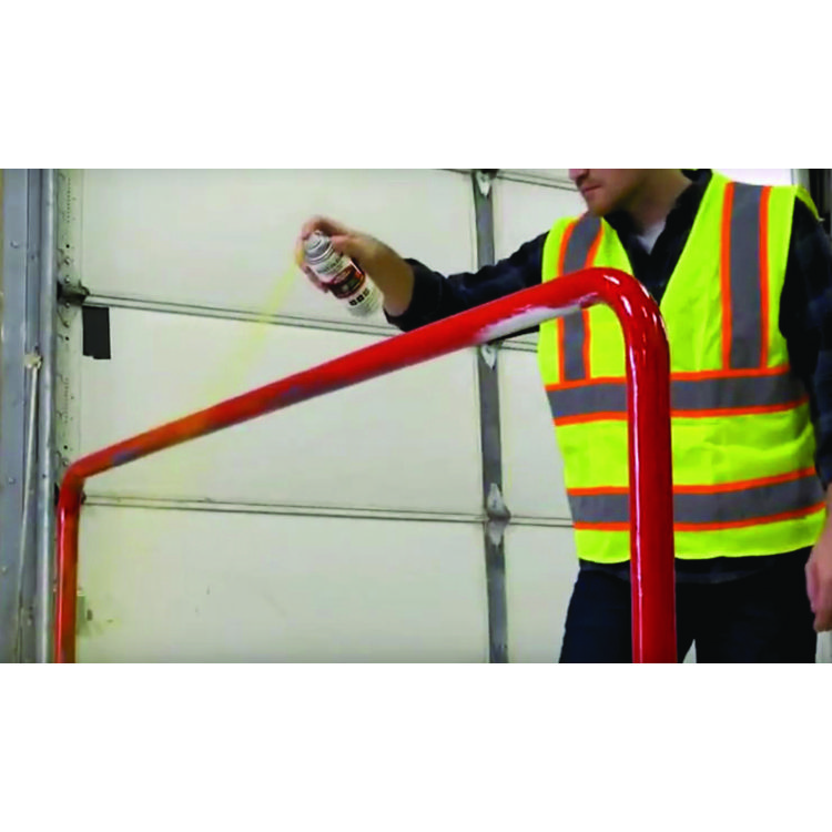 Industrial Choice 1600 System Multi-Purpose Enamel Spray Paint, Ultra-Flat Black, 12 oz Aerosol Can, 6/Carton - Image 3