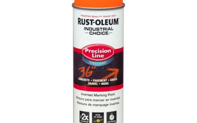 Industrial Choice Precision Line Marking Paint, Flat Fluorescent Orange, 17 oz Aerosol Can, 12/Carton