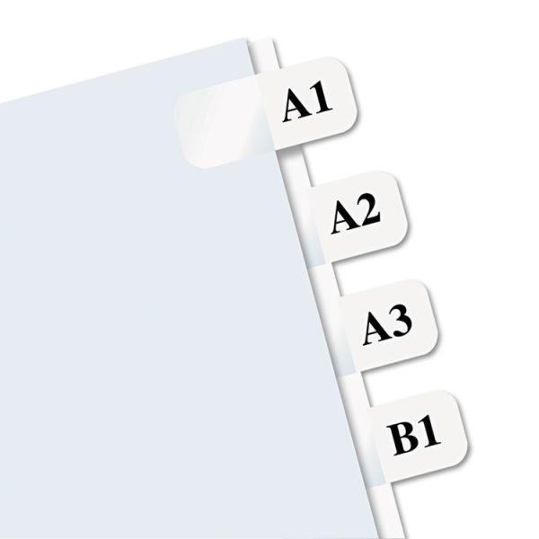 Laser Printable Index Tabs, 1/12-Cut, White, 0.44" Wide, 675/Pack - Image 2