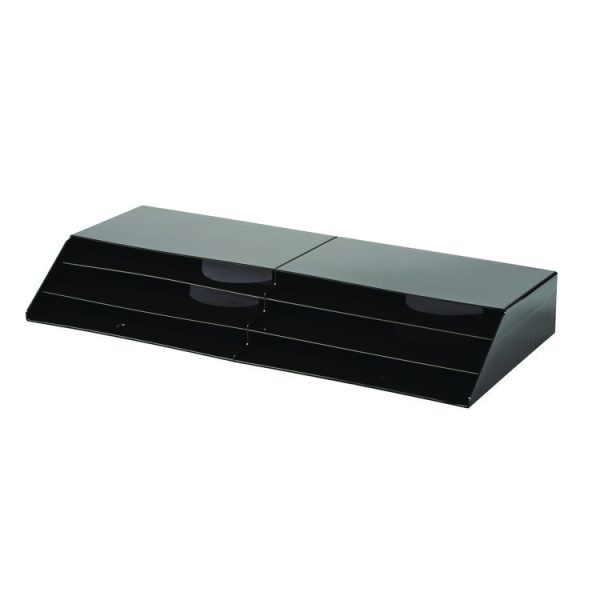 Optimizers Six-Pocket Organizer, 6 Sections, Letter Size, 26.66" x 3.8" x 11.56" , Black - Image 3