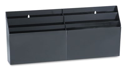 Optimizers Six-Pocket Organizer, 6 Sections, Letter Size, 26.66″ x 3.8″ x 11.56″ , Black