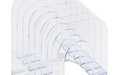 Optimizers Multifunctional Six-Tier Jumbo Incline Sorter, 6 Sections, Letter Size Files, 9.38″ X 10.5″ X 7.38″, Clear
