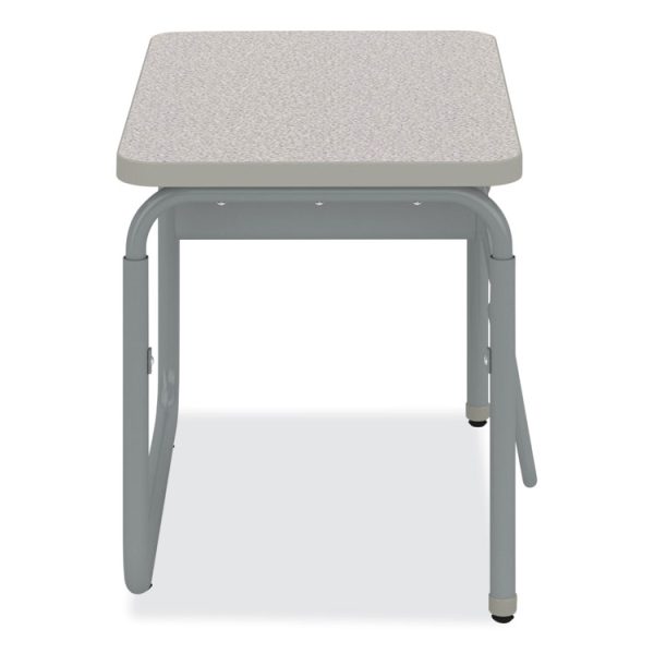 AlphaBetter 2.0 Height-Adjustable Student Desk with Pendulum Bar, 27.75" x 19.75" x 22" to 30", Pebble Gray - Image 4