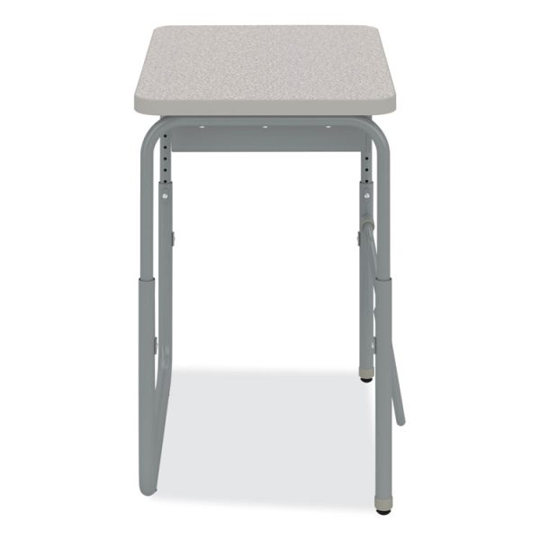 AlphaBetter 2.0 Height-Adjustable Student Desk with Pendulum Bar, 27.75" x 19.75" x 22" to 30", Pebble Gray - Image 8