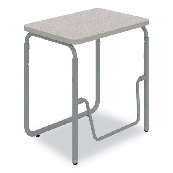 AlphaBetter 2.0 Height-Adjustable Student Desk with Pendulum Bar, 27.75" x 19.75" x 29" to 43", Pebble Gray - Image 3