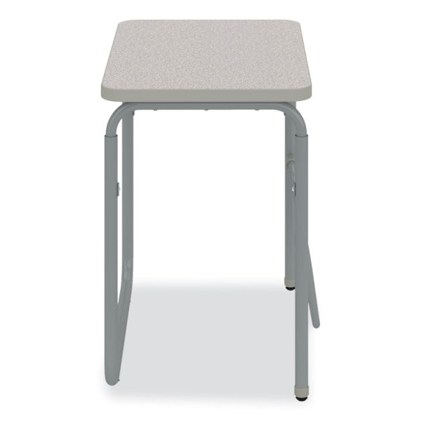 AlphaBetter 2.0 Height-Adjustable Student Desk with Pendulum Bar, 27.75" x 19.75" x 29" to 43", Pebble Gray - Image 4