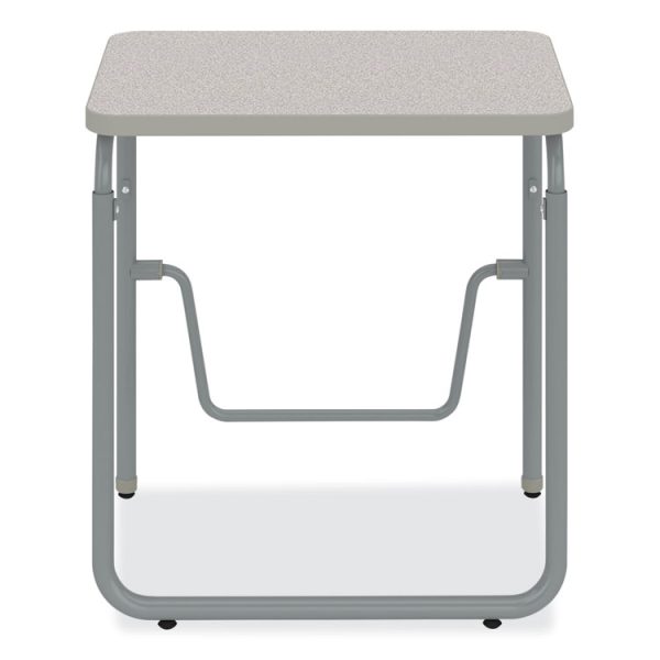 AlphaBetter 2.0 Height-Adjustable Student Desk with Pendulum Bar, 27.75" x 19.75" x 29" to 43", Pebble Gray - Image 5