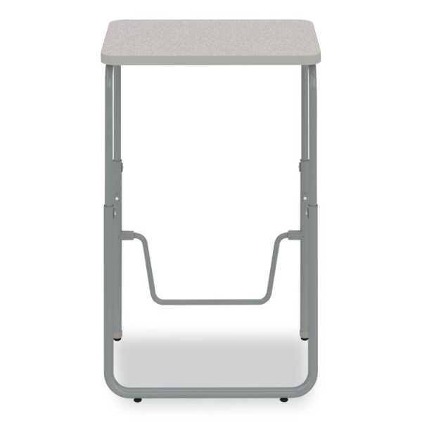 AlphaBetter 2.0 Height-Adjustable Student Desk with Pendulum Bar, 27.75" x 19.75" x 29" to 43", Pebble Gray - Image 6