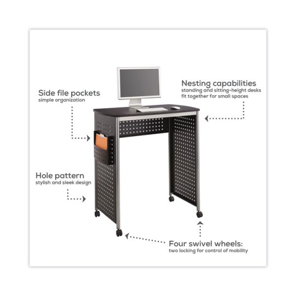 Scoot Stand-Up Desk, 39.5" X 23.25" X 41.75" To 42", Black - Image 2