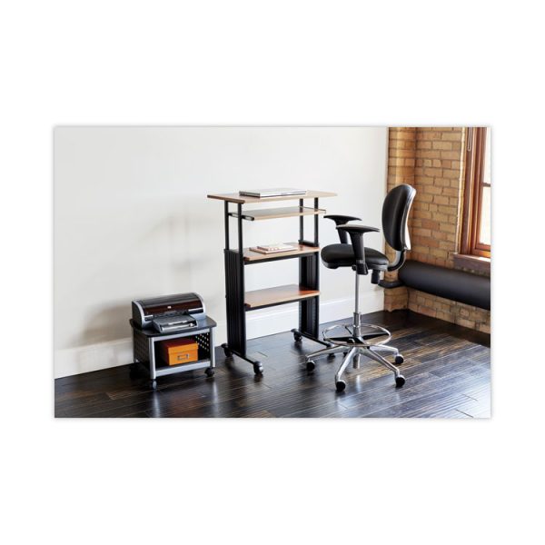 Muv Stand-Up Adjustable-Height Desk, 29.5" X 22" X 35" To 49", Cherry/black - Image 4
