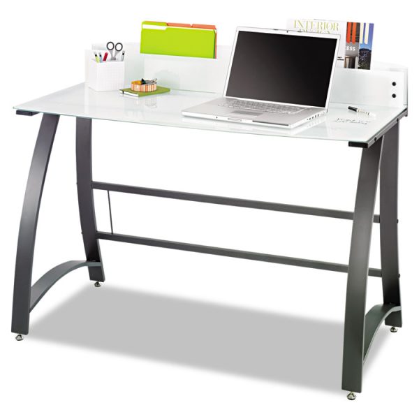 Xpressions 47" Computer Desk, 47" X 23" X 37", Frosted/black - Image 2