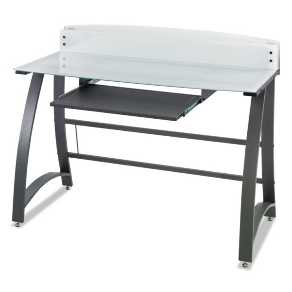 Xpressions 47" Computer Desk, 47" X 23" X 37", Frosted/black - Image 3