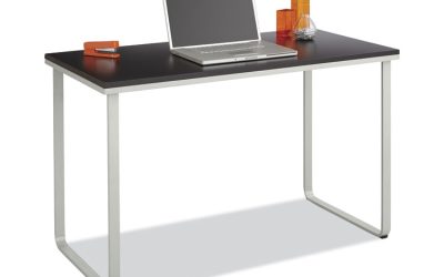 Steel Desk, 47.25″ X 24″ X 28.75″, Black/silver