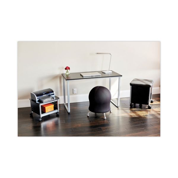 Steel Desk, 47.25" X 24" X 28.75", Black/silver - Image 5