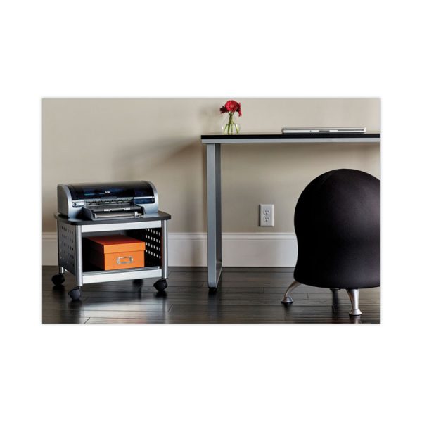 Steel Desk, 47.25" X 24" X 28.75", Black/silver - Image 9