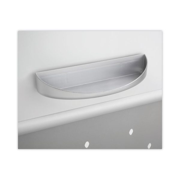 Rumba Whiteboard Screen Accessories, Eraser Tray, 12.25 x 3.5 x 2.25, Magnetic Mount, Silver - Image 3