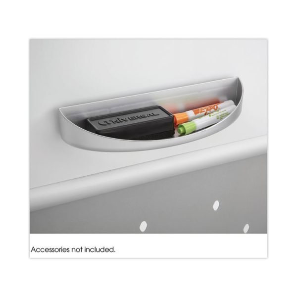 Rumba Whiteboard Screen Accessories, Eraser Tray, 12.25 x 3.5 x 2.25, Magnetic Mount, Silver - Image 4