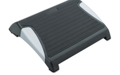 Restease Adjustable Footrest, 15.5w X 13.75d X 3.25 To 5h, Black/silver