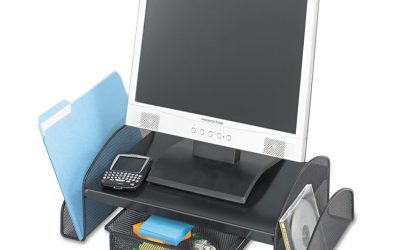 Onyx Mesh Monitor Stand, 19.25″ X 11.25″ X 6.25″, Black