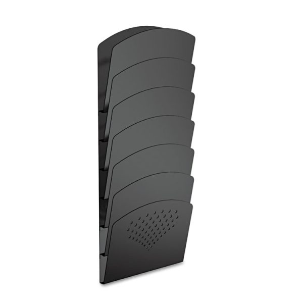 Steel Wall Rack, 7 Sections, Letter/Legal Size, 9.5" x 2" x 21.75", Black - Image 3
