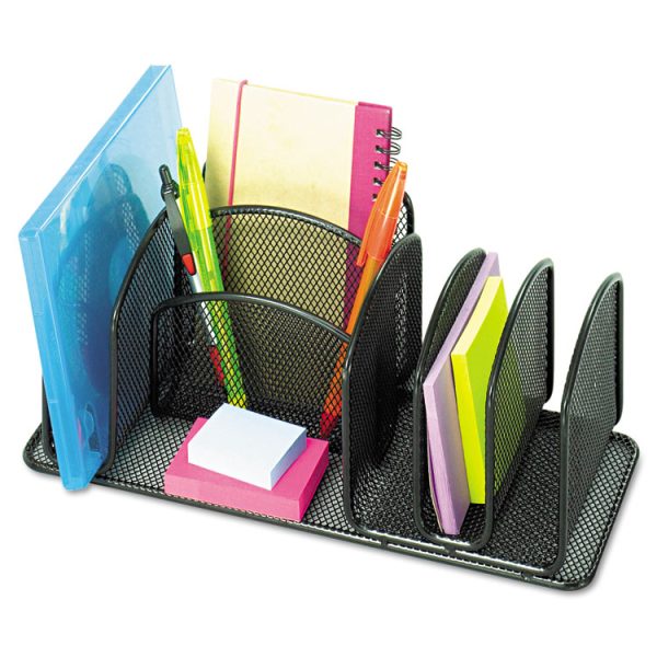 Deluxe Organizer, 6 Compartments, Steel, 12.5 x 5.25 x 5.25, Black - Image 2