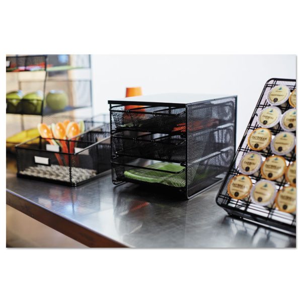 3 Drawer Hospitality Organizer, 7 Compartments, 11.5 x 8.25 x 8.25, Black - Image 5