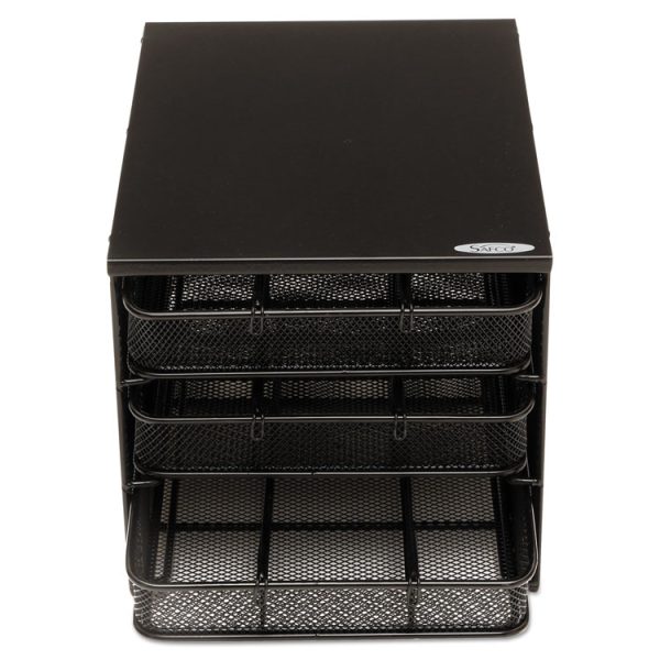 3 Drawer Hospitality Organizer, 7 Compartments, 11.5 x 8.25 x 8.25, Black - Image 2