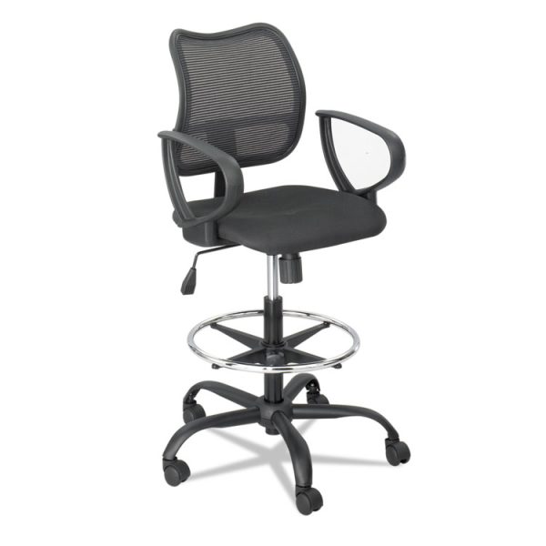 Vue Series Mesh Extended-Height Chair, Supports Up To 250 Lb, 23" To 33" Seat Height, Black Fabric - Image 2