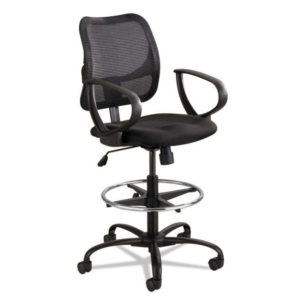 Vue Series Mesh Extended-Height Chair, Supports Up To 250 Lb, 23" To 33" Seat Height, Black Fabric - Image 7