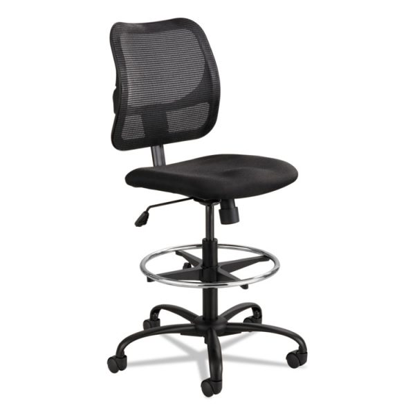 Vue Series Mesh Extended-Height Chair, Supports Up To 250 Lb, 23" To 33" Seat Height, Black Fabric