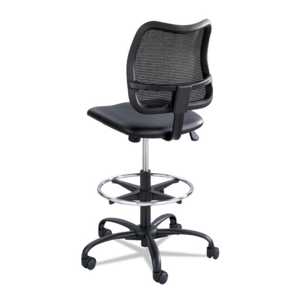 Vue Series Mesh Extended-Height Chair, Supports Up To 250 Lb, 23" To 33" Seat Height, Black Vinyl Seat, Black Base - Image 3