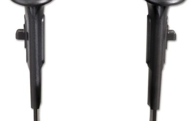 Adjustable T-Pad Arms for Safco Alday and Vue Series Task Chairs and Stools, 3.5 x 10.5 x 14, Black, 2/Set