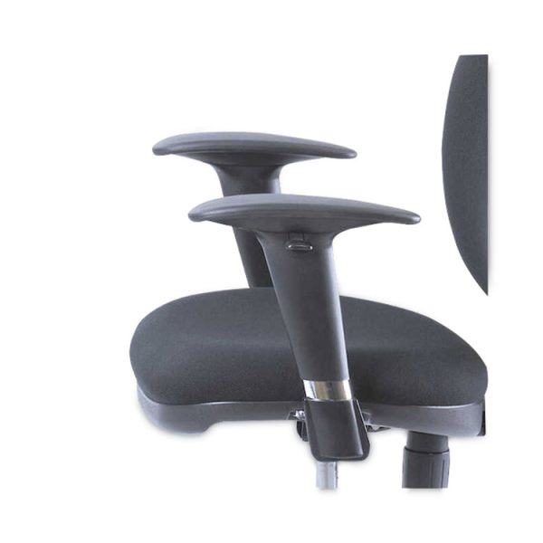 Metro Collection Extended-Height Chair, Supports Up To 250 Lb, 23" To 33" Seat Height, Black Seat/back, Chrome Base - Image 2