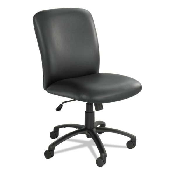 Uber Big/tall Series High Back Chair, Vinyl, Supports Up To 500 Lb, 19.5" To 23.5" Seat Height, Black - Image 2
