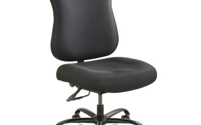 Optimus High Back Big And Tall Chair, Fabric, Supports Up To 400 Lb, 19″ To 22″ Seat Height, Black