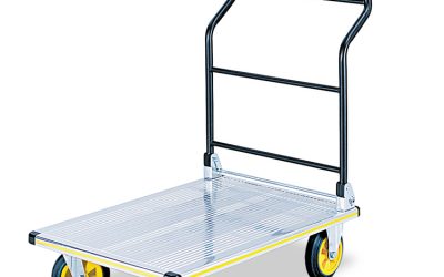 Stow-Away Platform Truck, 1,000 Lb Capacity, 24 X 39 X 40, Aluminum/black