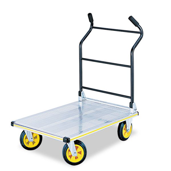 Stow-Away Platform Truck, 1,000 Lb Capacity, 24 X 39 X 40, Aluminum/black